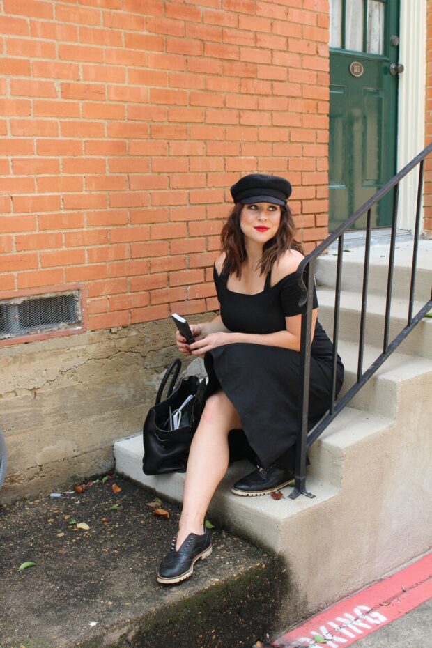 alc black dress lbd london look